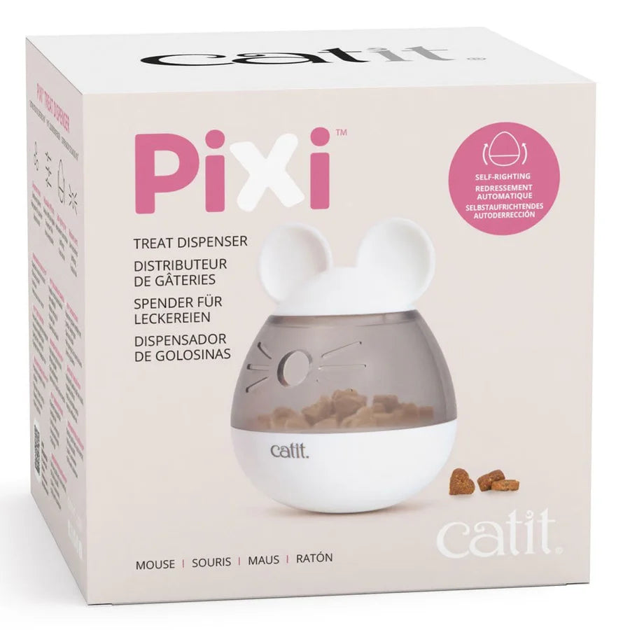 Pixi Whiskers Treat Dispenser - White