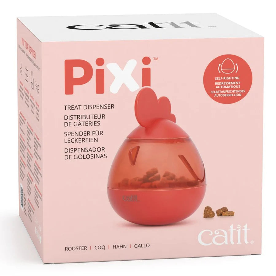 Pixi Treat Dispenser - Rooster Red