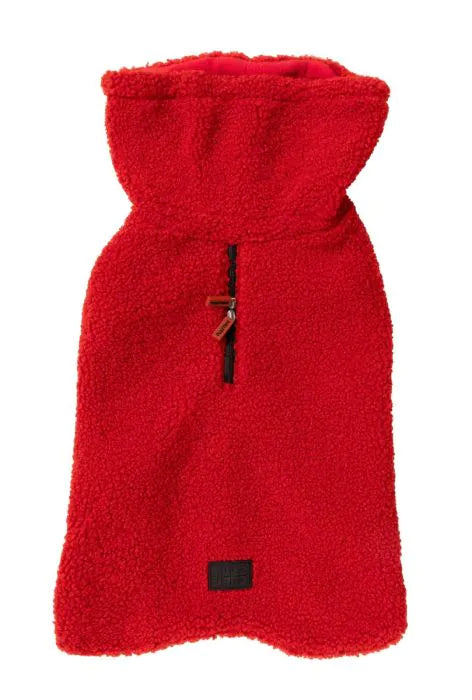 FuzzYard The Cosy Snood Coat CHERRY RED