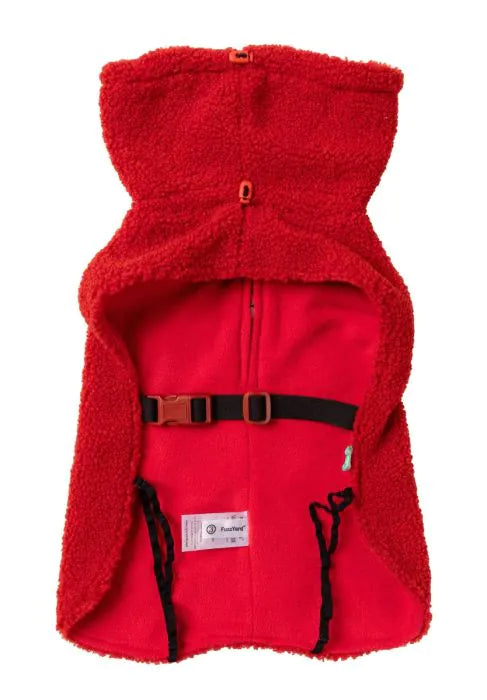 FuzzYard The Cosy Snood Coat CHERRY RED