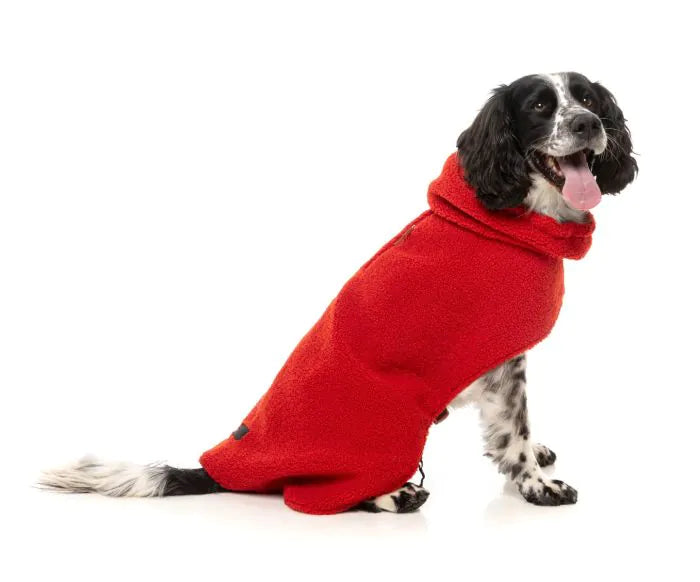 FuzzYard The Cosy Snood Coat CHERRY RED
