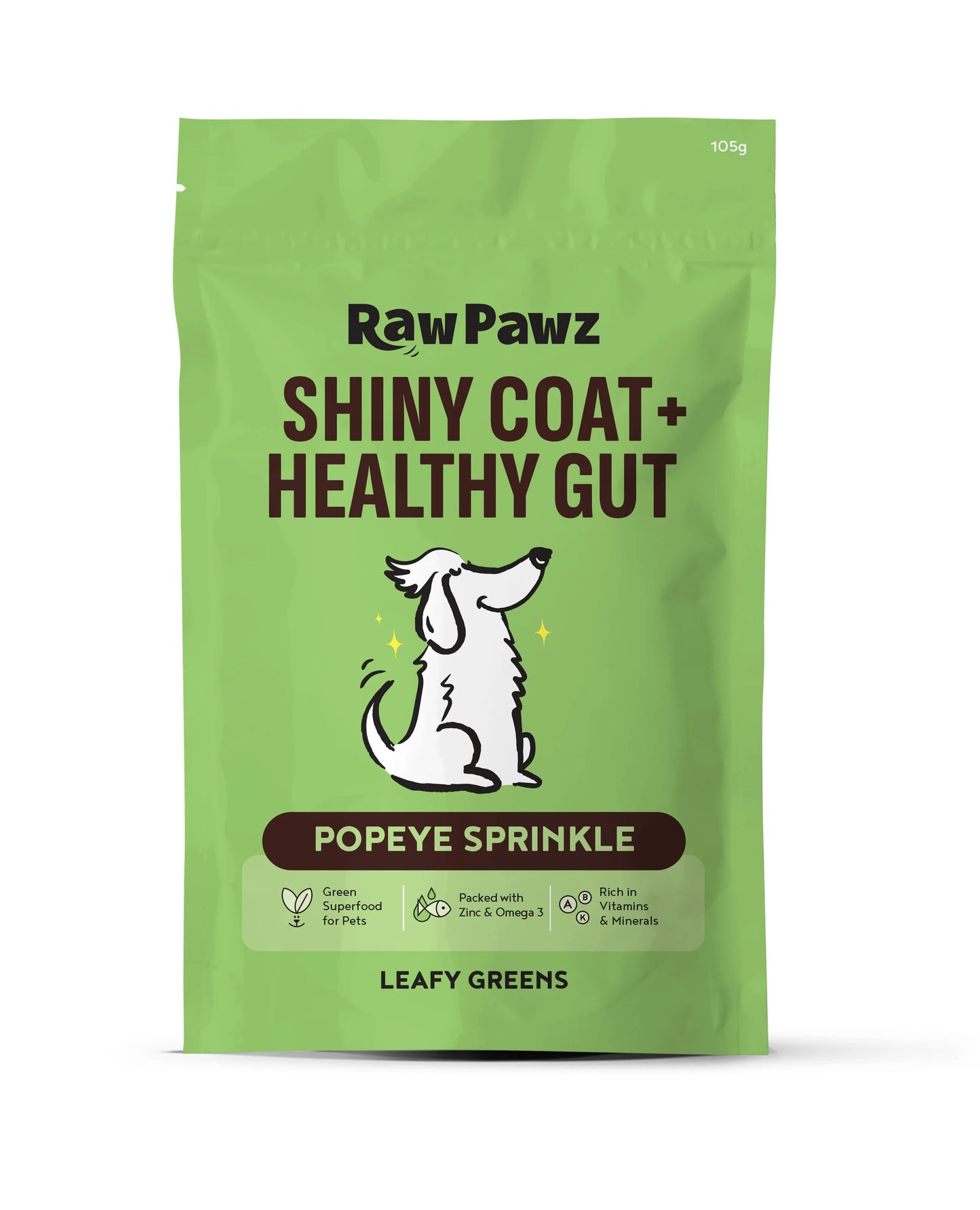 Raw Pawz Sprinkle - Shiny Coat + Healthy Gut Popeye