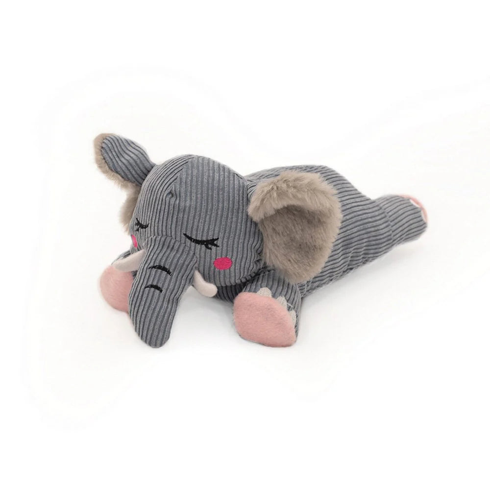 Zippy Paws Snooziez With Shhhqueaker - Elephant