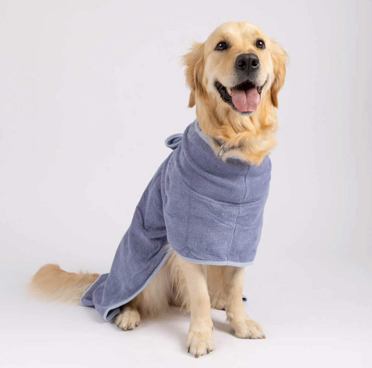 Snoot Style Splish Splash Dog Drying Coat - Stonewash Blue