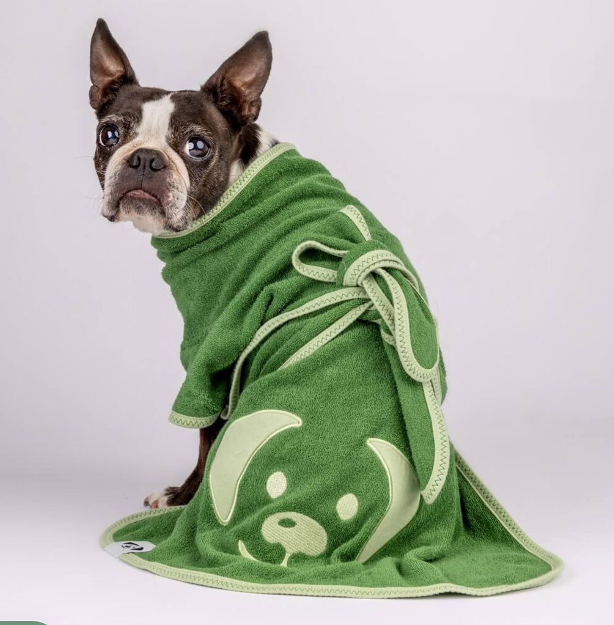 Snoot Style Splish Splash Dog Drying Coat - Elm Green