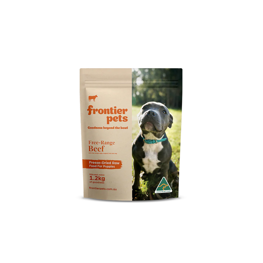 Frontier Pets Free Range Beef Raw Freeze Dried PUPPY DOG B T Pets