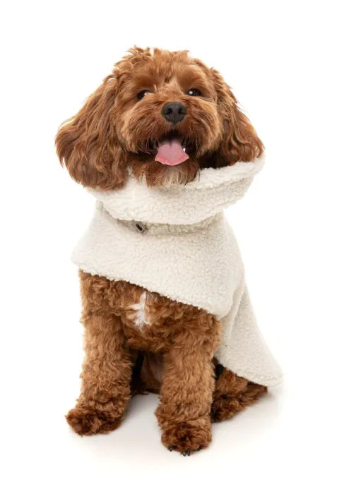 FuzzYard The Cosy Snood Coat EGGSHELL