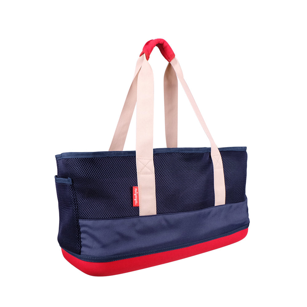 Ibiyaya Light Pet Carrier With Hardshell Base For Dachshunds + Long Pets - NAVY