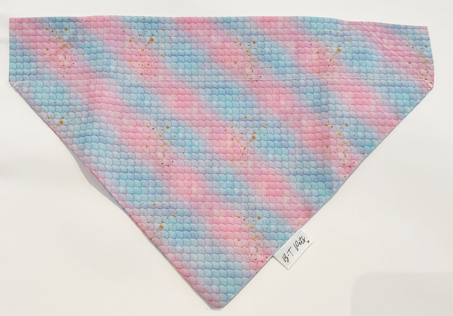 Bandana Mermaid Pink Blue Gold