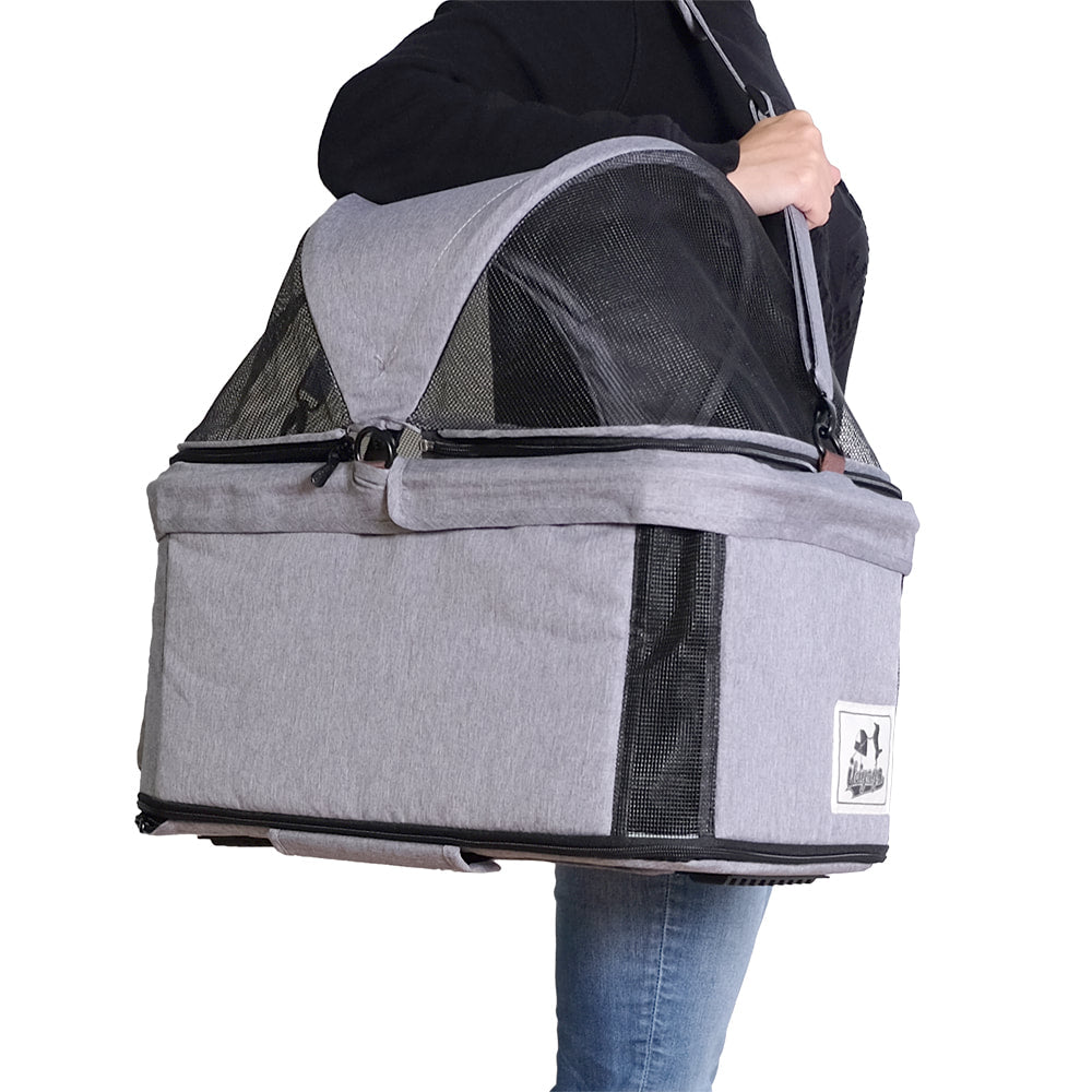 Ibiyaya Travois Tri Fold Pet Travel System - Nimbus Gray