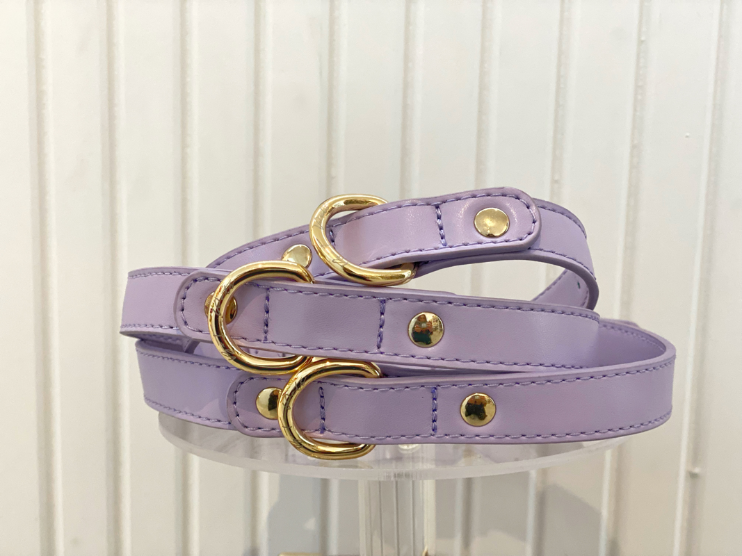 B+T Pets Faux Leather Collar Lilac