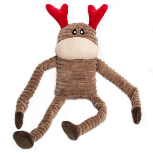 Zippy Paws Holiday Crinkle Reindeer Large