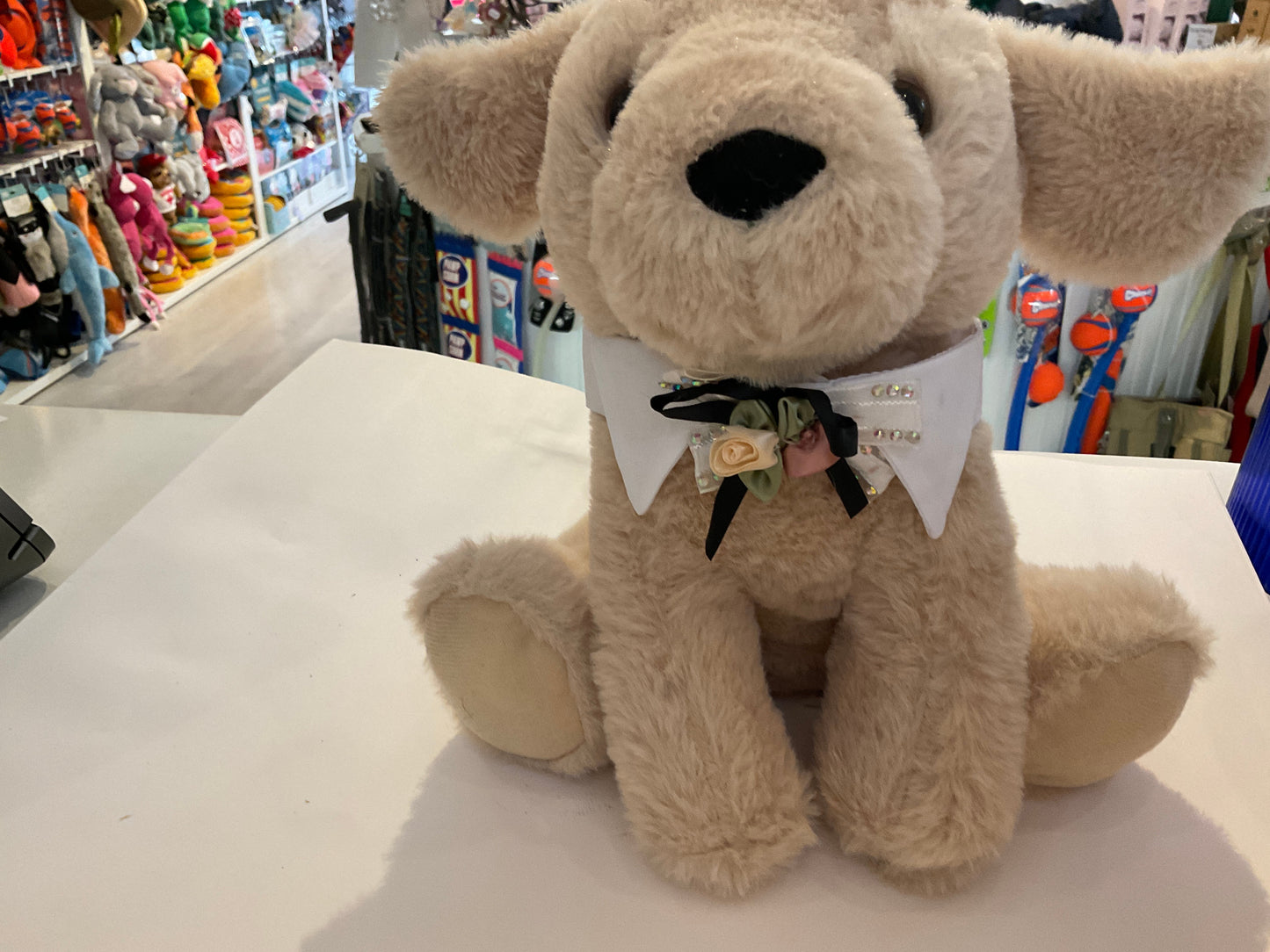 Flower + Diamante's Bow Tie Collar