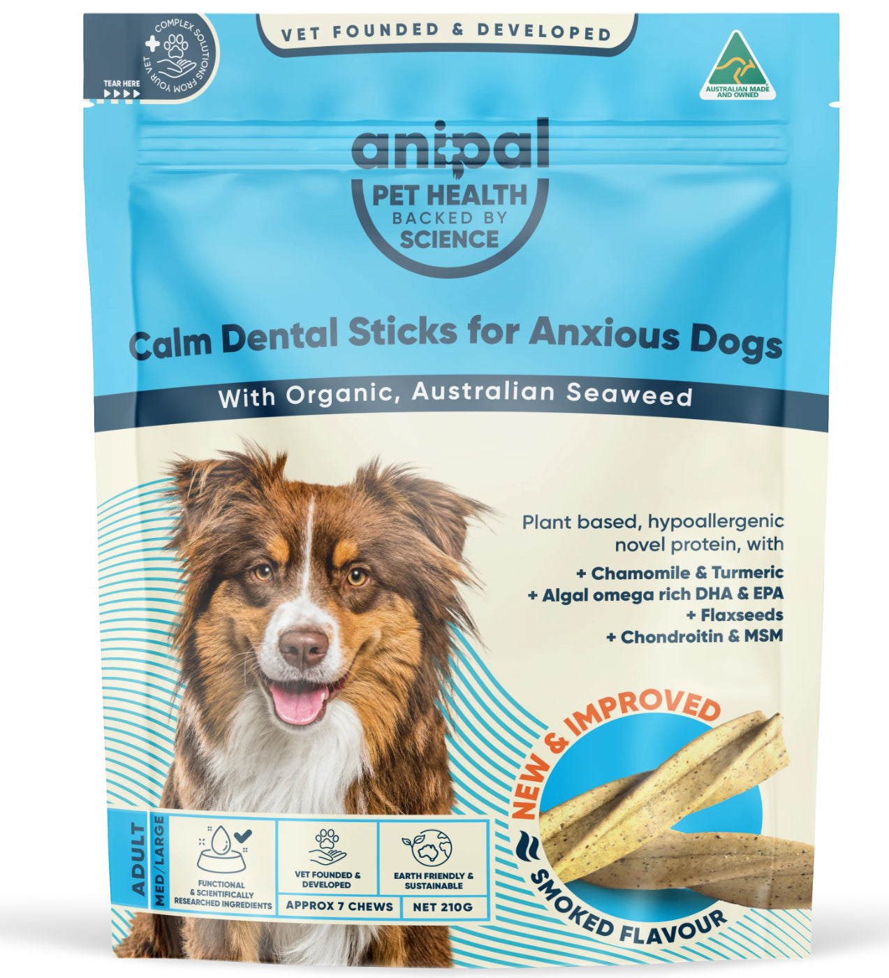 Anipal Calm Dental Sticks for Anxious Dogs 160g