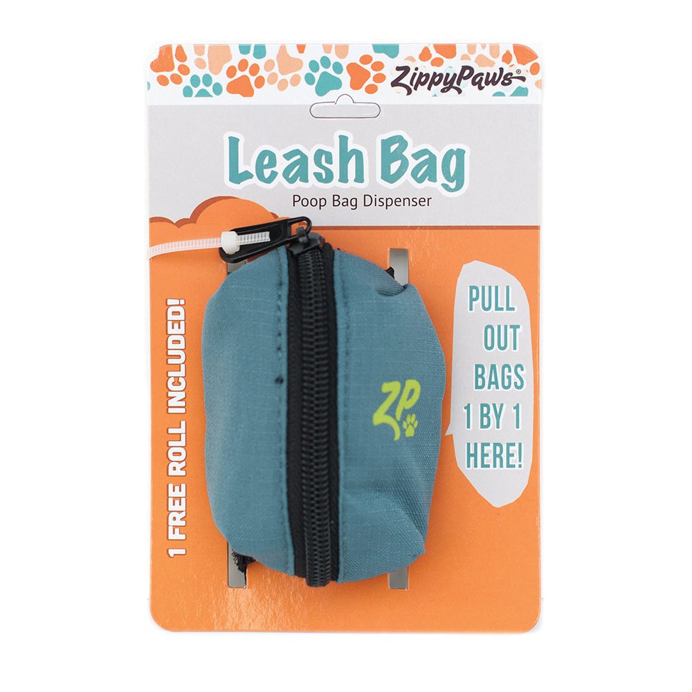 Zippy Paws Adventure Leash Bag Waste Bag Dispenser - Forest Green