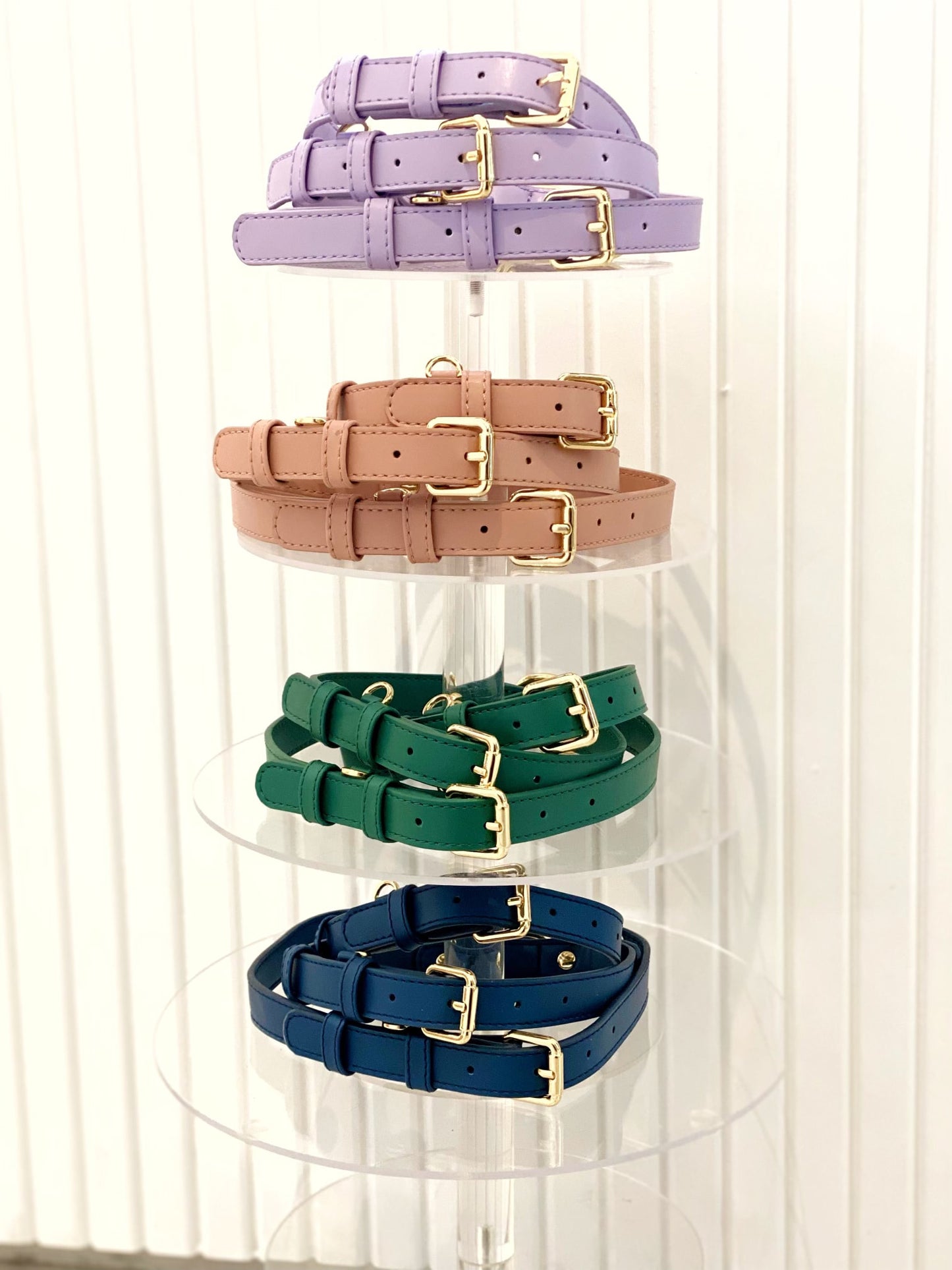 B+T Pets Faux Leather Collar Lilac