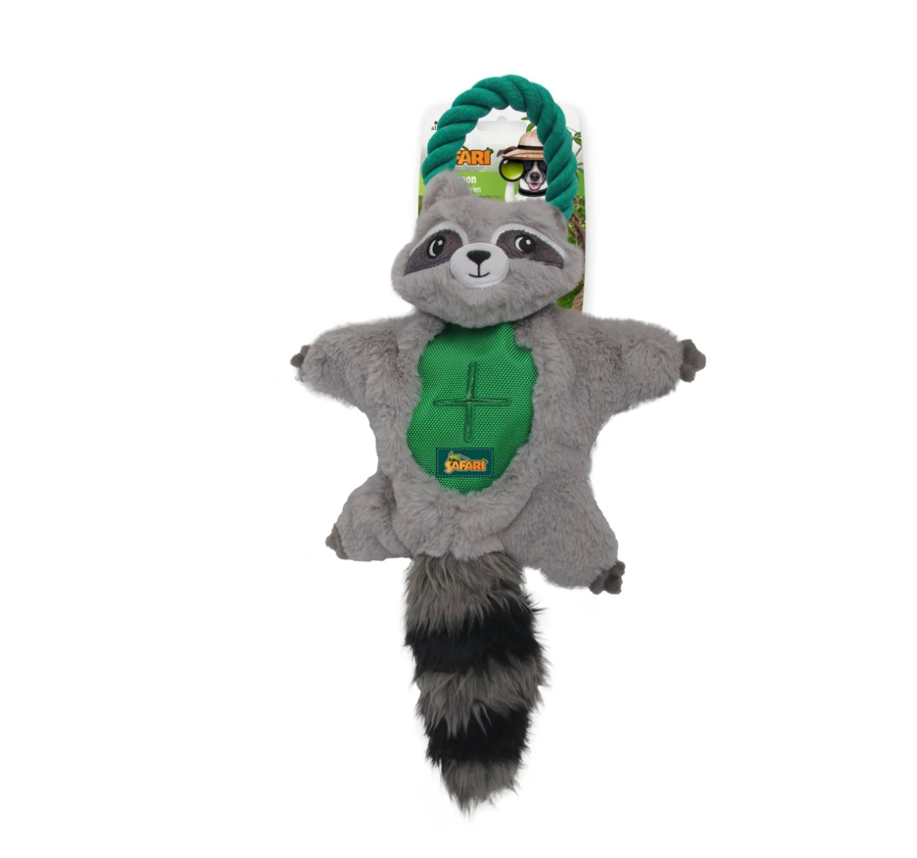 AFP Safari Raccoon Dog Toy with Rope