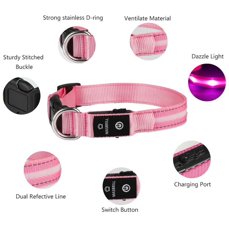 Masbrill Light Up Dog Collar
