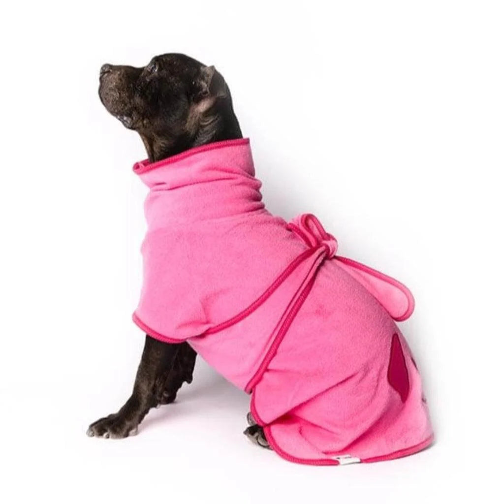 Snoot Style Splish Splash Dog Drying Coat - Dazzling Pink