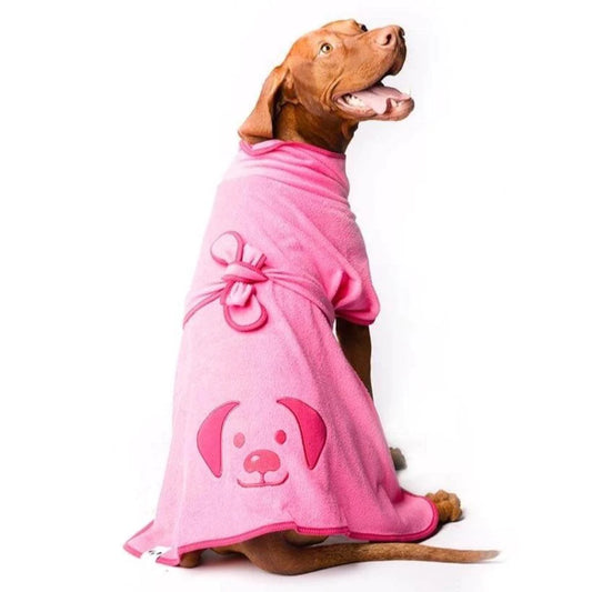 Snoot Style Splish Splash Dog Drying Coat - Dazzling Pink