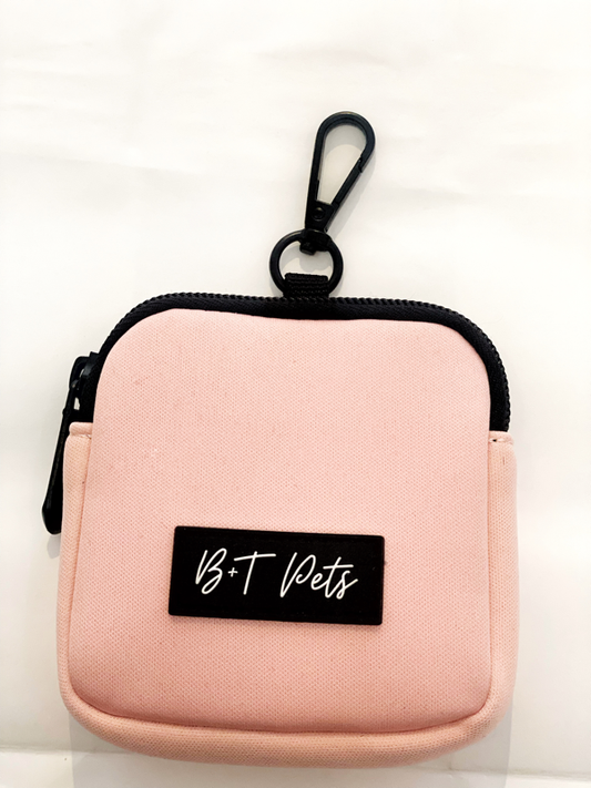 B+T Pets Neoprene Treat Bag Holder Blush