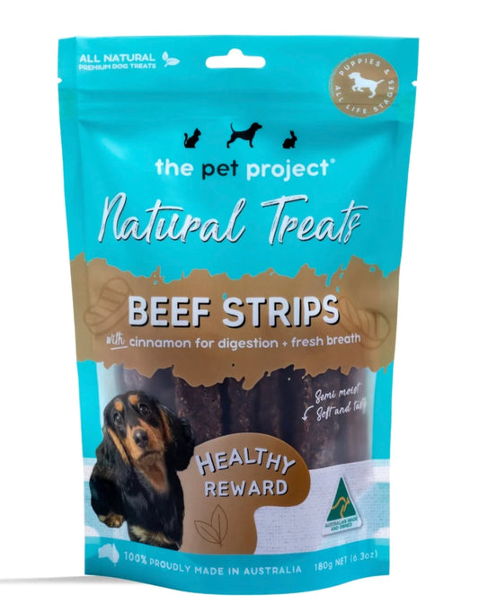 The Pet Project Beef Strips With Cinnamon 180gr