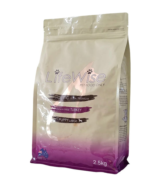 Lifewise Puppy Stage 3 Grain Free Turkey, Lamb + Veg Large Bites For Dogs 2.5kg