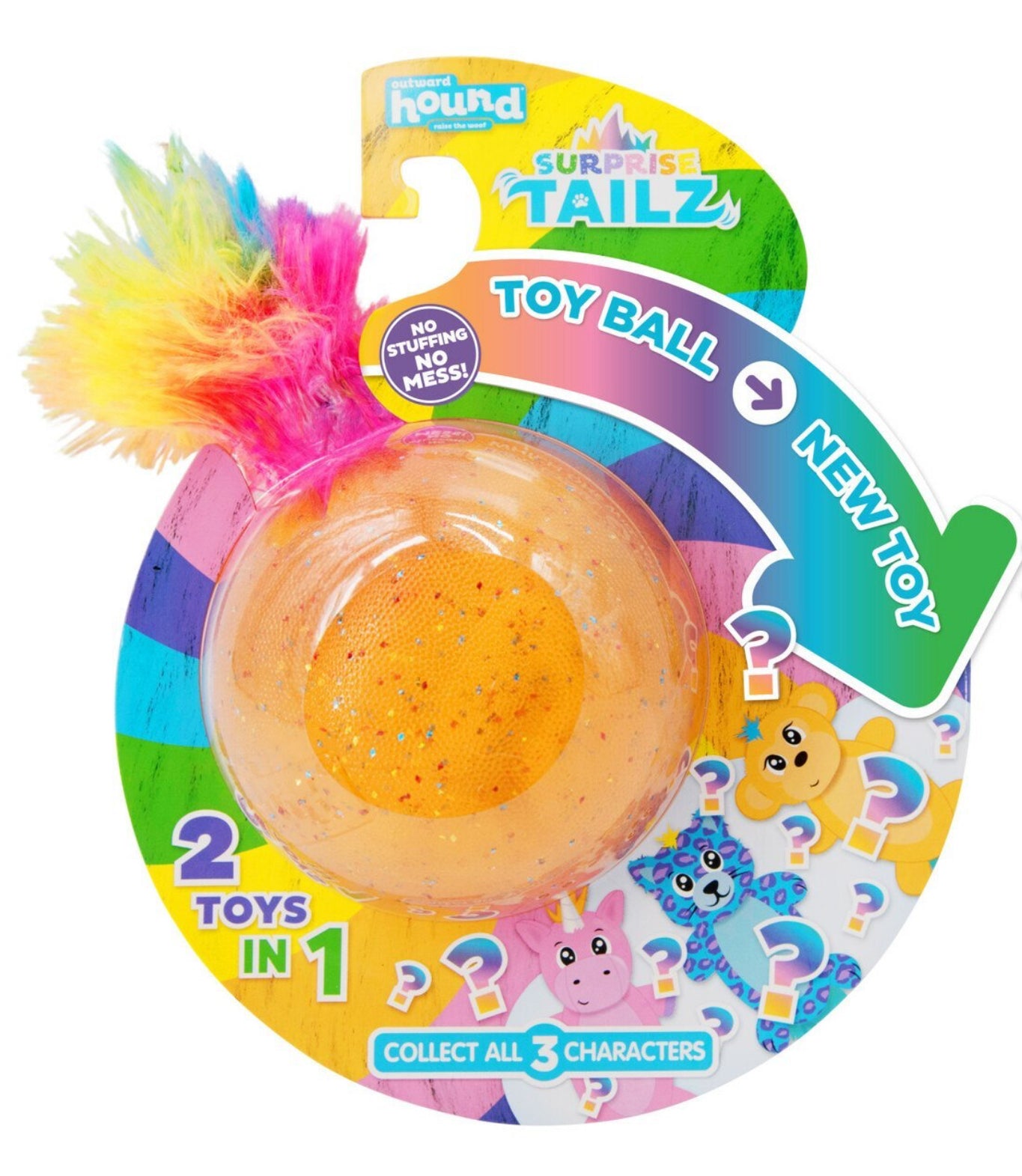 Outwasrd Hound Surprise Tailz 2-in-1 Ball + Plush Toy