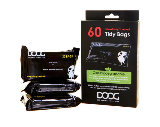 DOOG Biodegradable Poop Bags 60bags - 3 Packs Of 20