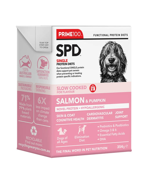 Prime 100 SPD Slow Cooked Salmon + Pumpkin 354g