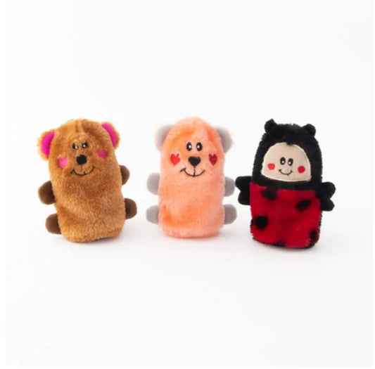 Zippy Paws Squeakie Buddies 3pk - Valentine's