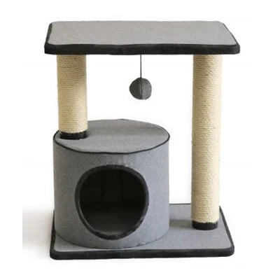 Furkidz Cat Scratch Post With Condo, Platform + Play