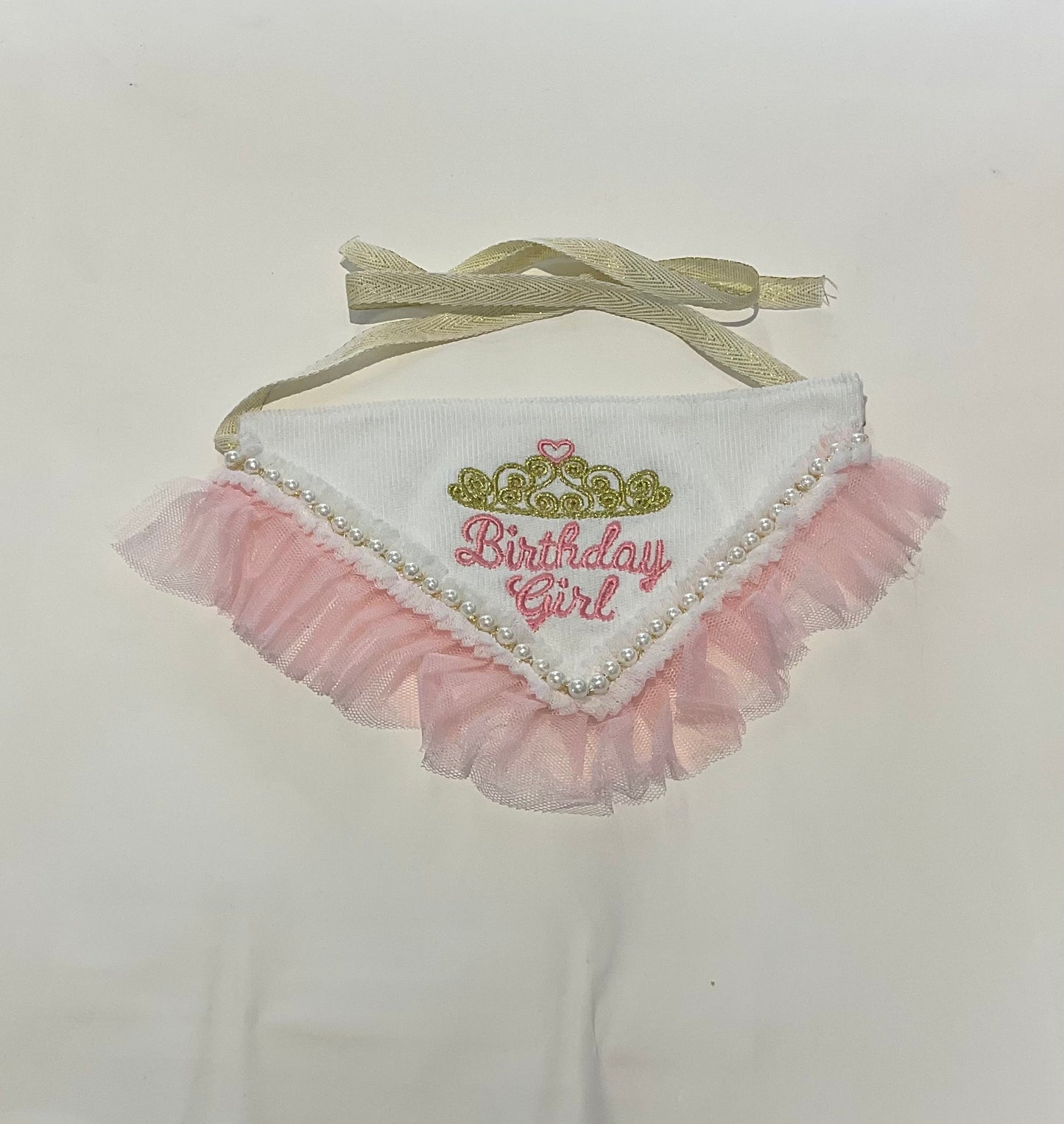 Birthday Girl Embroided Princess Bandana