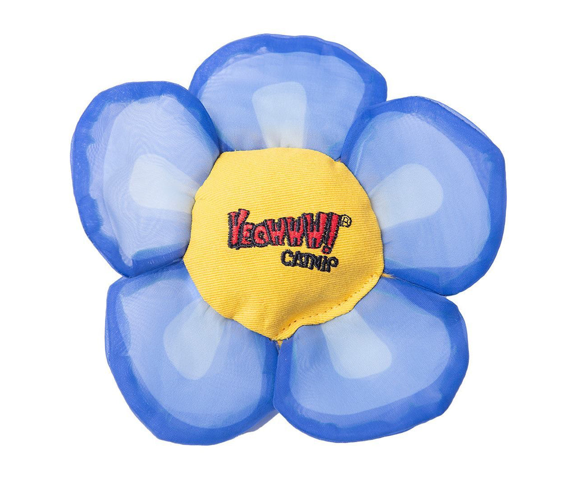 Yeowww! Daisy's Flower Top Catnip Filled Toy - Blue