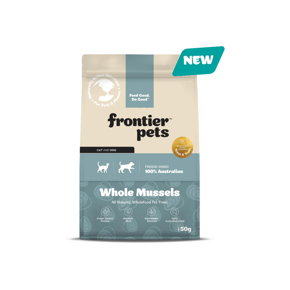 Frontier Pets Australian Mussels Freeze Dried Treats for Cats & Dogs