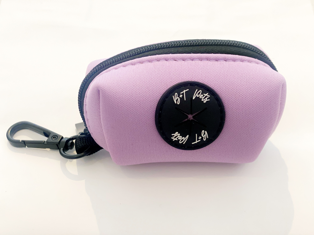 B+T Pets Neoprene Poop Bag Holder Lilac