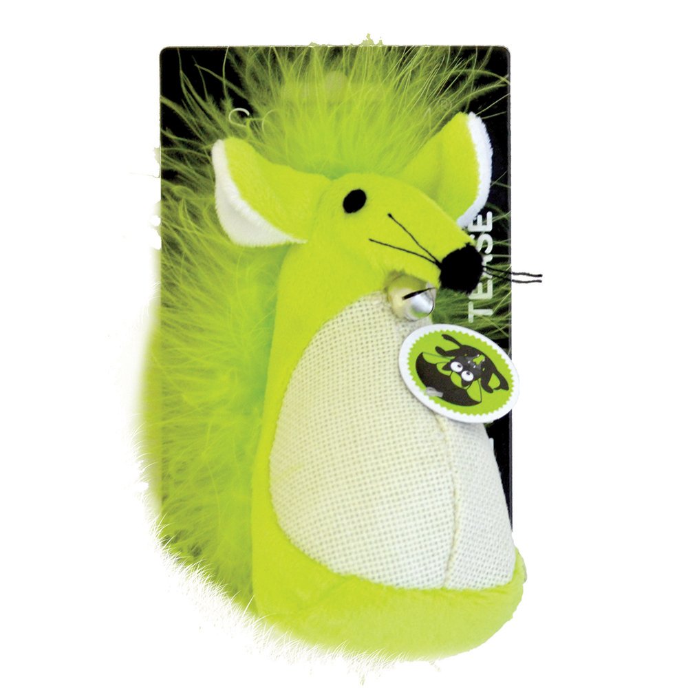 Scream Fatty Mouse Cat Toy Loud Green