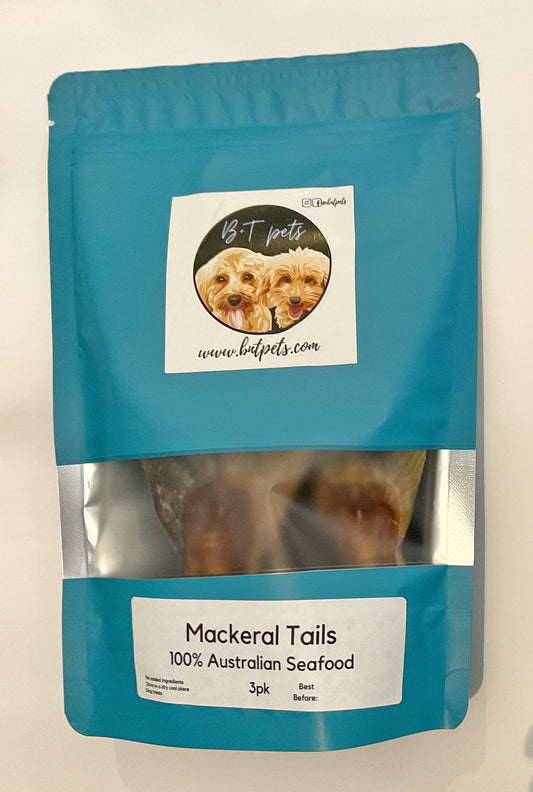 Dehydrated Australian Single Ingredient Mackeral Tails 3pk