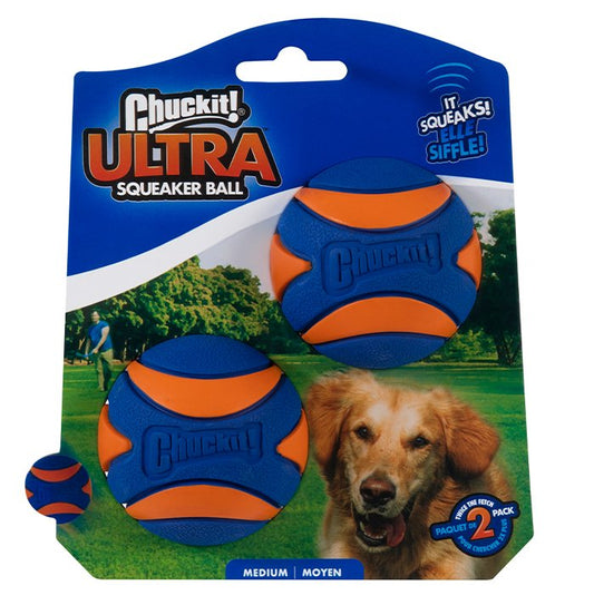 Chuckit! Ultra Squeaker Ball Medium 2pk