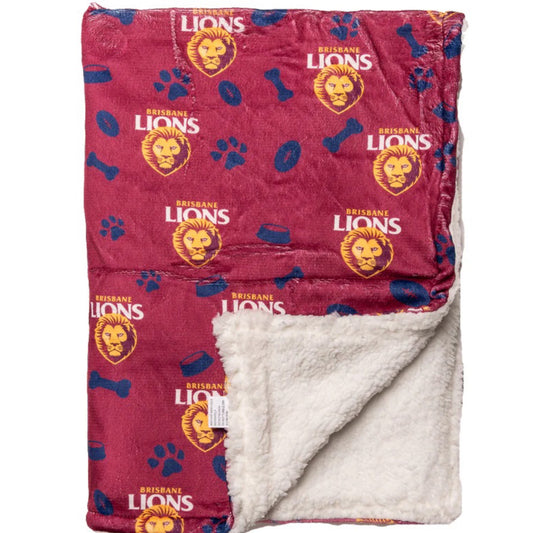 Brisbane Lions AFL Pet Blanket