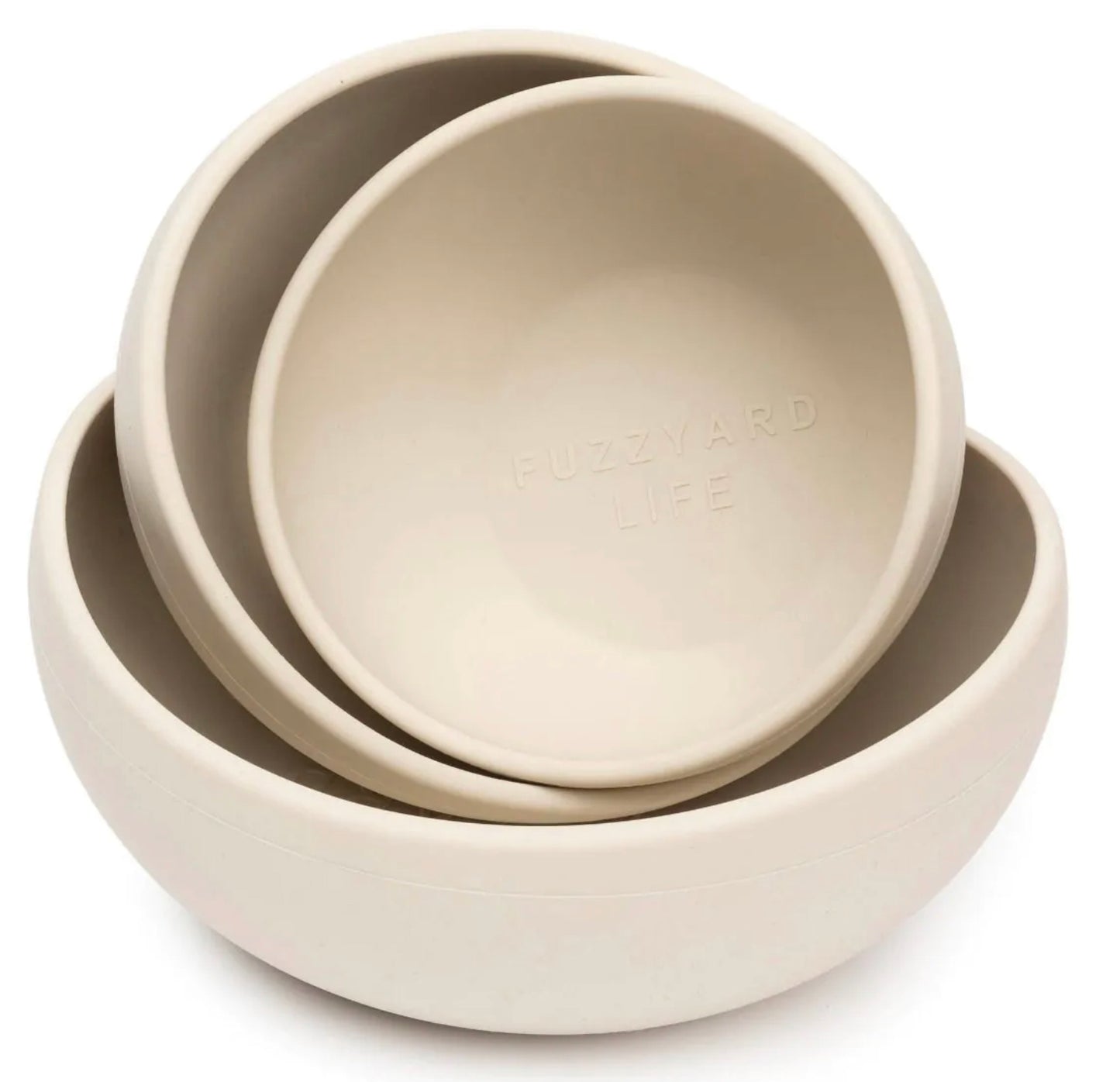 Fuzzyard Life Silicone Bowl - Sandstone