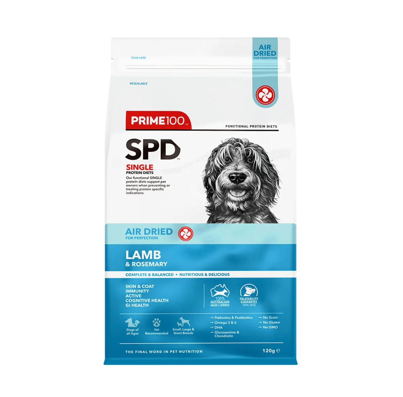 PRIME 100 SPD AIR LAMB & ROSEMARY | ADULT 120G