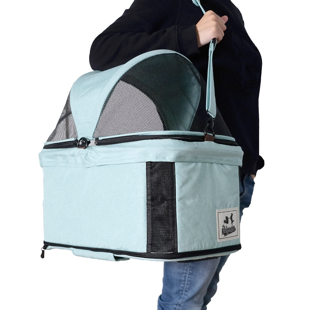 Ibiyaya Travois Tri Fold Pet Travel System - Spearmint