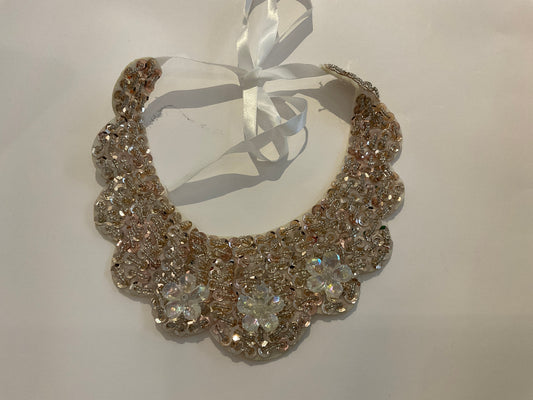Rose Gold Sequin Flower Lapel