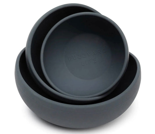 Fuzzyard Life Silicone Bowl - Slate Grey