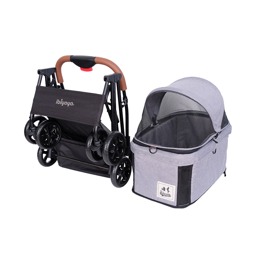 Ibiyaya Travois Tri Fold Pet Travel System - Nimbus Gray