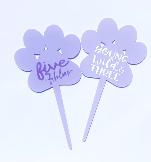 Cake Topper Purple