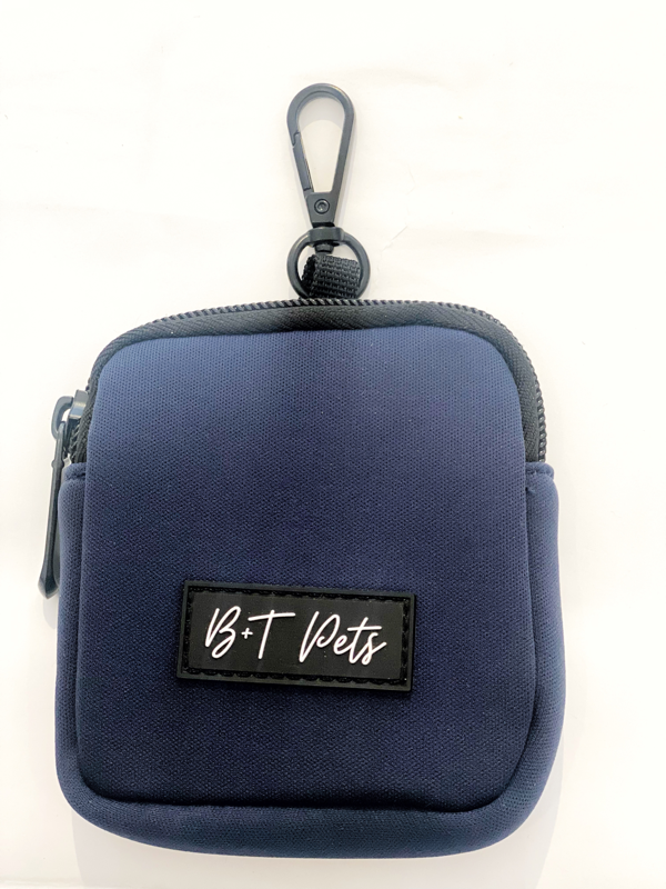 B+T Pets Neoprene Treat Bag Holder Navy