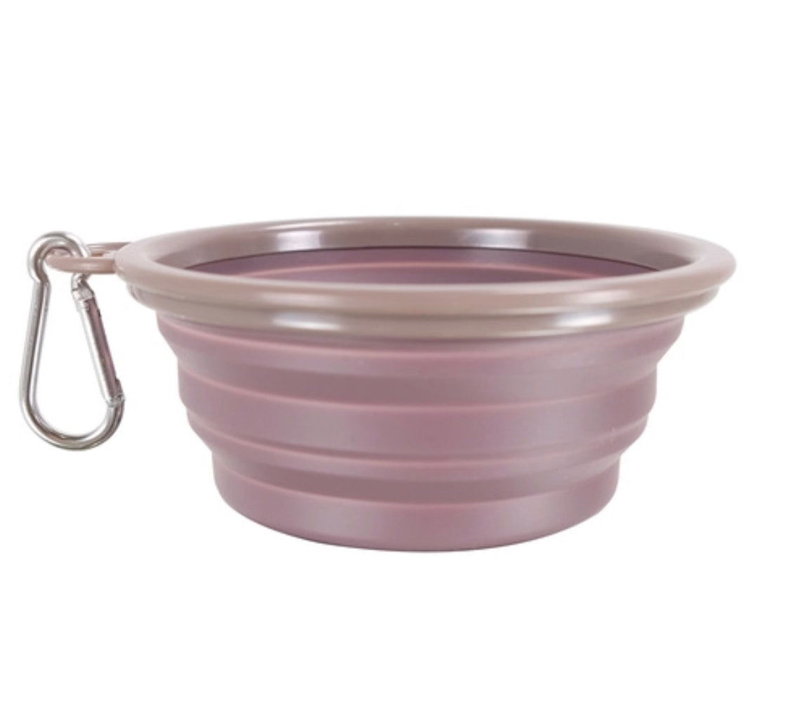 Ibiyaya QuickBite Collapsible Travel Pet Bowl Aubergine