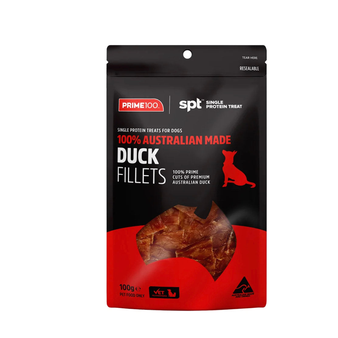 Prime 100 Duck Fillet Treats 100gr